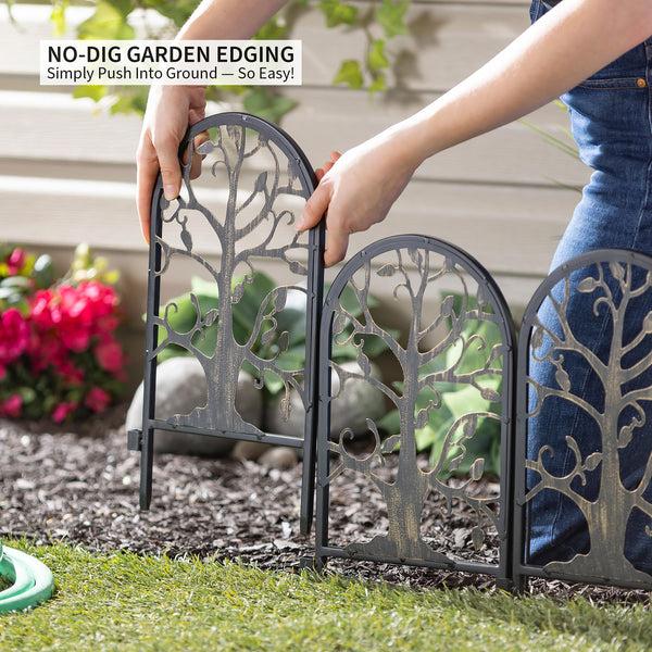 Plow & Hearth 6 Ft. Tree Of Life Iron Garden Edging