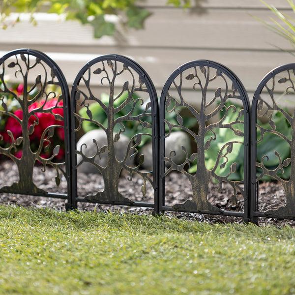 plow & hearth 6 Ft. Tree of Life Iron Garden Edging plow & hearth 6 Ft. Tree of Life Iron Garden Edging