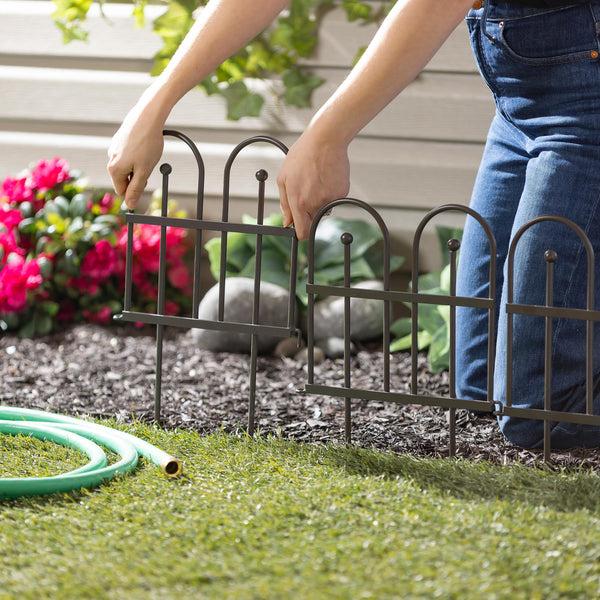 Plow & Hearth 7.5 Ft. No Dig Iron Landscape Edging