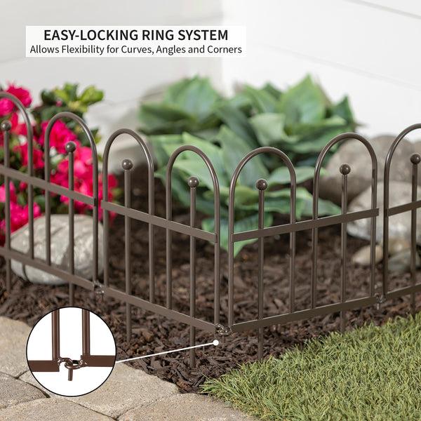 Plow & Hearth 7.5 Ft. No Dig Iron Landscape Edging