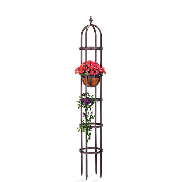 Plow & Hearth 7' Powder-Coated Steel Garden Obelisk