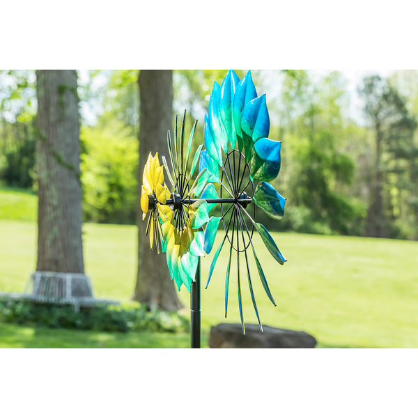 Plow & Hearth 75"H Wind Spinner Oceanic Dimensions