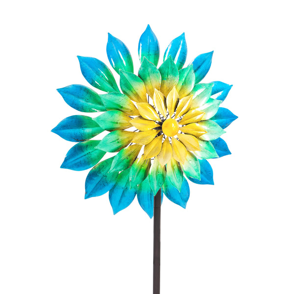 Plow & Hearth 75"H Wind Spinner Oceanic Dimensions