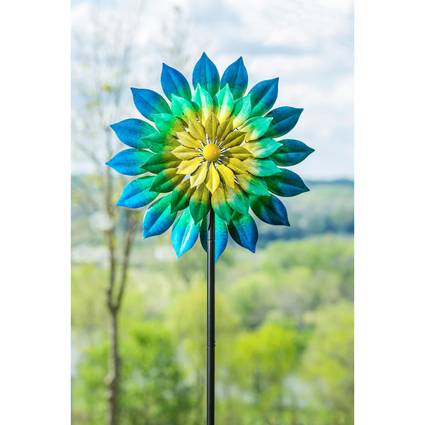 plow & hearth 75"H Wind Spinner Oceanic Dimensions