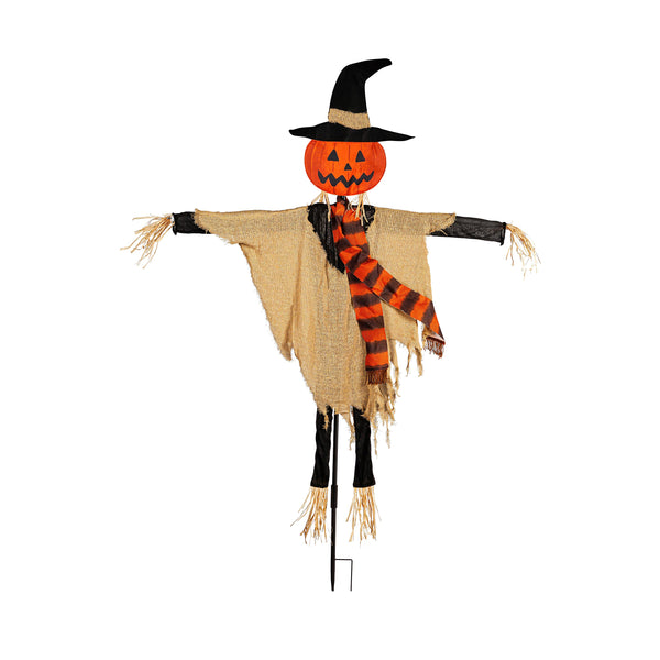 Plow & Hearth 75" Scarecrow Fabric Garden Stake