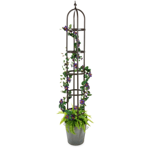 Plow & Hearth 8' Powder-Coated Steel Garden Obelisk