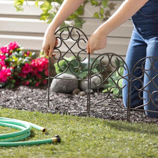 Plow & Hearth 9 Ft. Scroll Iron Garden Edging