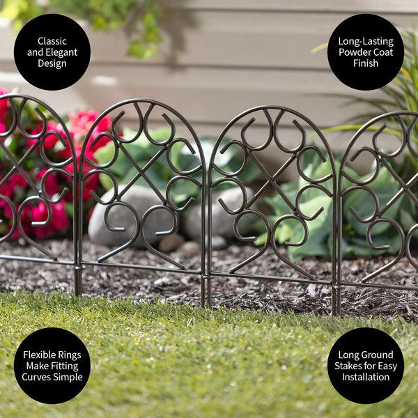Plow & Hearth 9 Ft. Scroll Iron Garden Edging