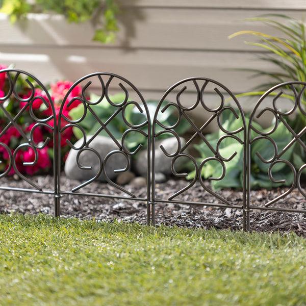 plow & hearth 9 Ft. Scroll Iron Garden Edging plow & hearth 9 Ft. Scroll Iron Garden Edging