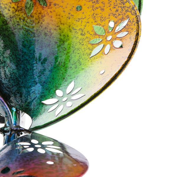 Plow & Hearth 90"H Wind Spinner Floral Lemniscate