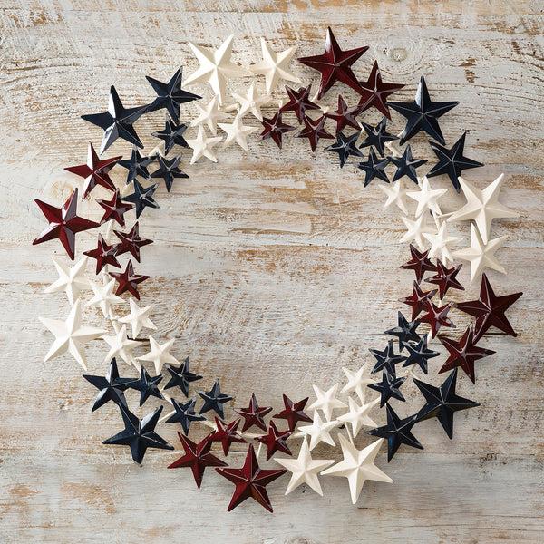 Plow & Hearth Americana Metal Stars Wreath