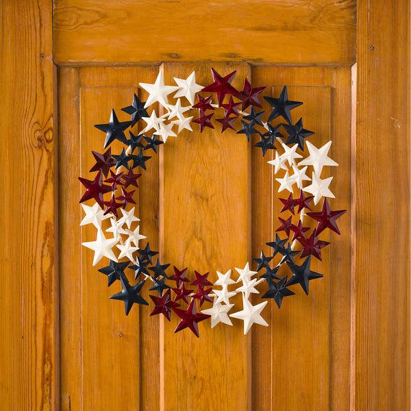 plow & hearth Americana Metal Stars Wreath