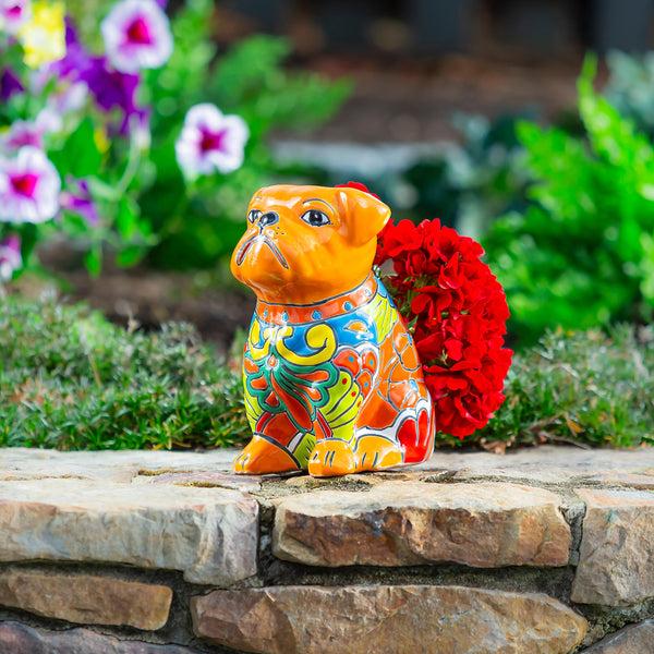 plow & hearth Plow & Hearth Animal Shaped Talavera Planter - Dog