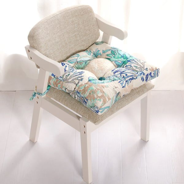 Plow & Hearth Atlantis Jade Chair Pads Set Of 4