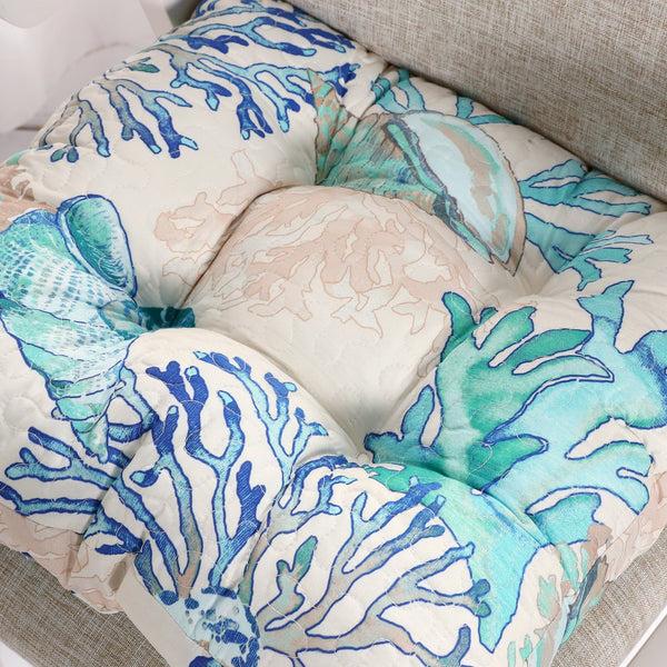 plow & hearth Atlantis Jade Chair Pads Set of 4