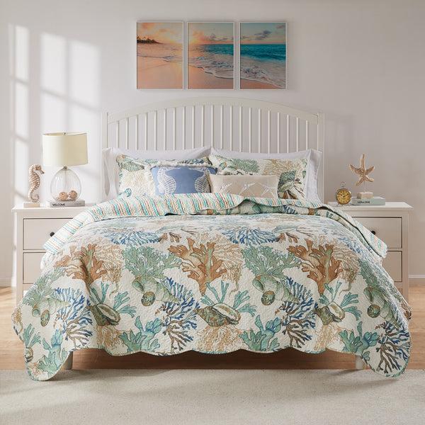 Plow & Hearth Atlantis Jade Reversible Bedding