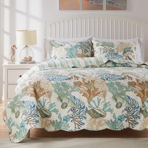 Plow & Hearth Atlantis Jade Reversible Bedding