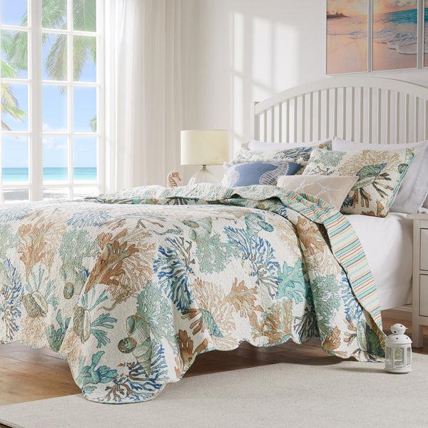 plow & hearth Atlantis Jade Reversible Bedding