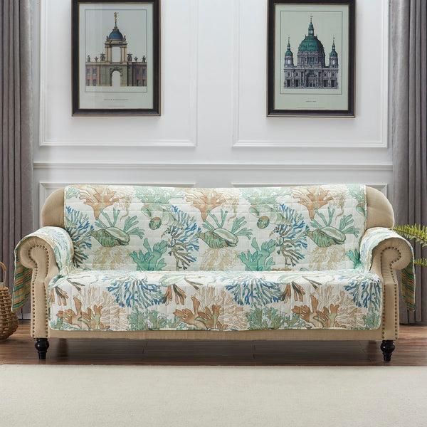 Plow & Hearth Atlantis Jade Reversible Chair Cover