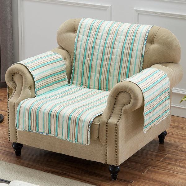 Plow & Hearth Atlantis Jade Reversible Chair Cover