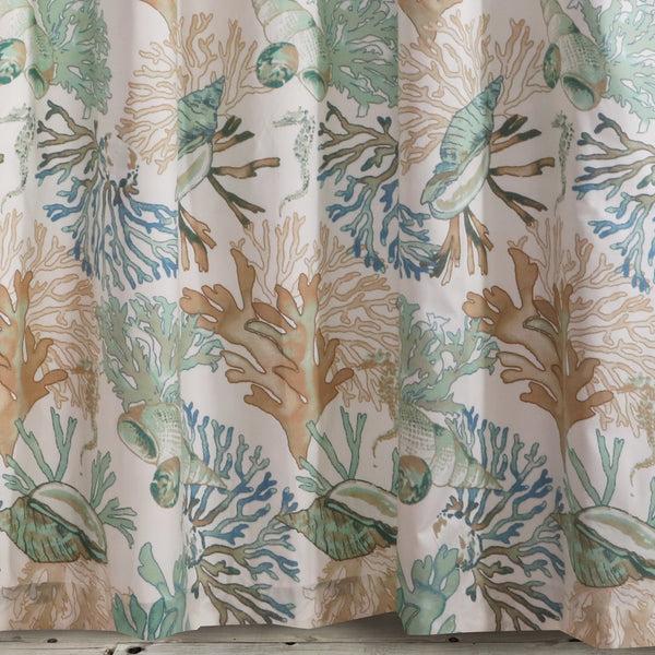 Plow & Hearth Atlantis Jade Shower Curtain