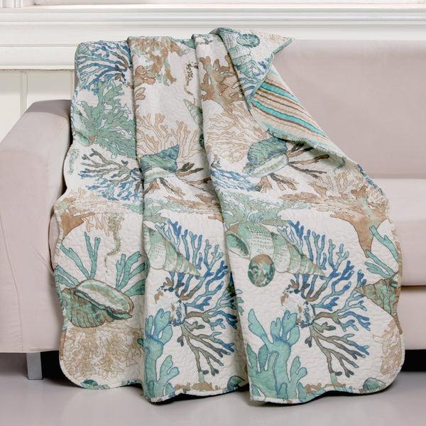 plow & hearth Atlantis Jade Throw