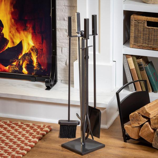 plow & hearth Atticus 5 Piece Fireplace Toolset
