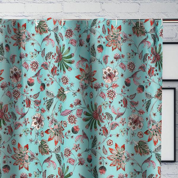 Plow & Hearth Audrey Turquoise Shower Curtain