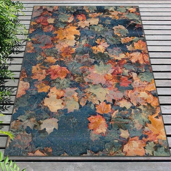 Plow & Hearth Autumn Leaves Rug
