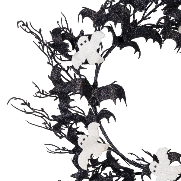 Plow & Hearth Bat And Ghost Wreath 20"