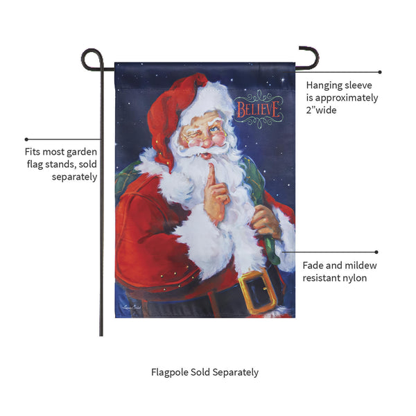 Plow & Hearth Believe Suede Garden Flag