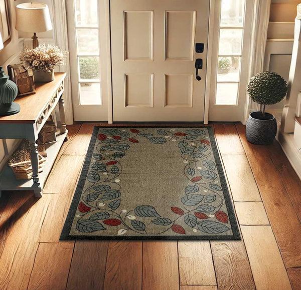 Plow & Hearth Berry Vine Polypropylene Rug