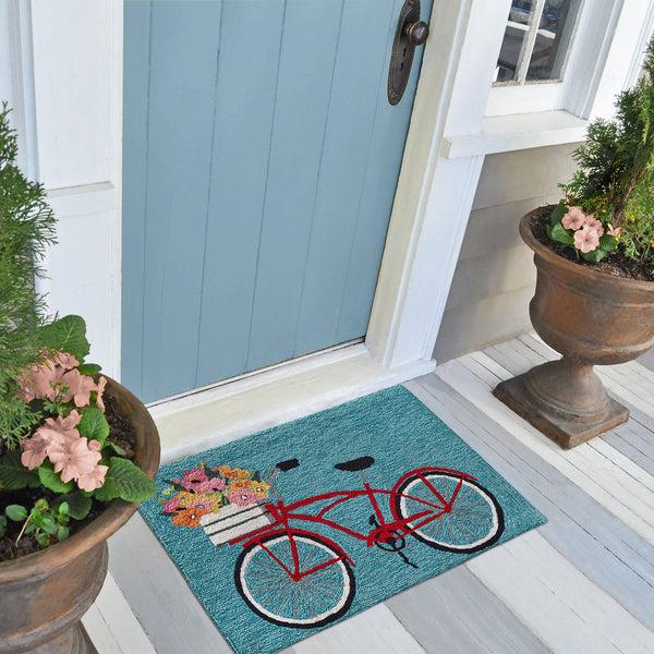 plow & hearth Bike Ride Indoor/Outdoor Rug