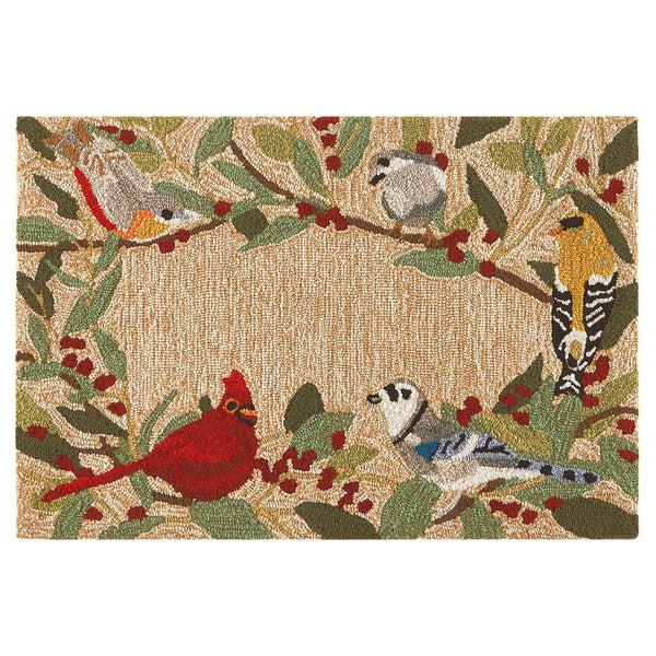 Plow & Hearth Bird Border Indoor/Outdoor Rug
