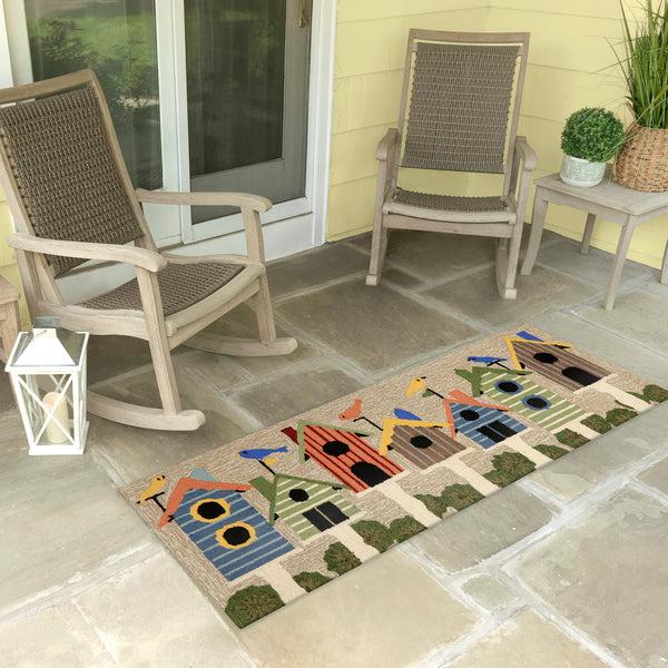 Plow & Hearth Birdhouses Indoor/Outdoor Rug