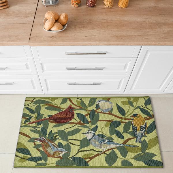 Plow & Hearth Birds Of A Feather Indoor/Outdoor Rug