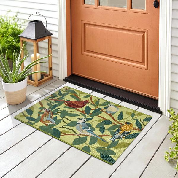 plow & hearth Birds Of A Feather Indoor/Outdoor Rug