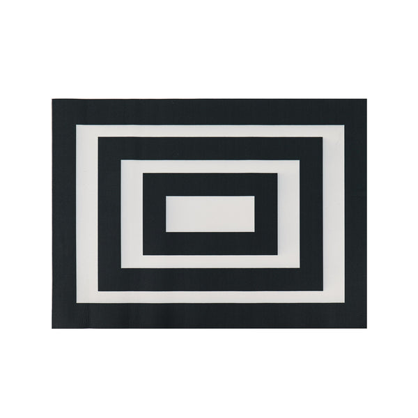 Plow & Hearth Black And White Frame Layering Mat