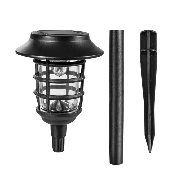Plow & Hearth Black Solar Pathway Light Set Of 4