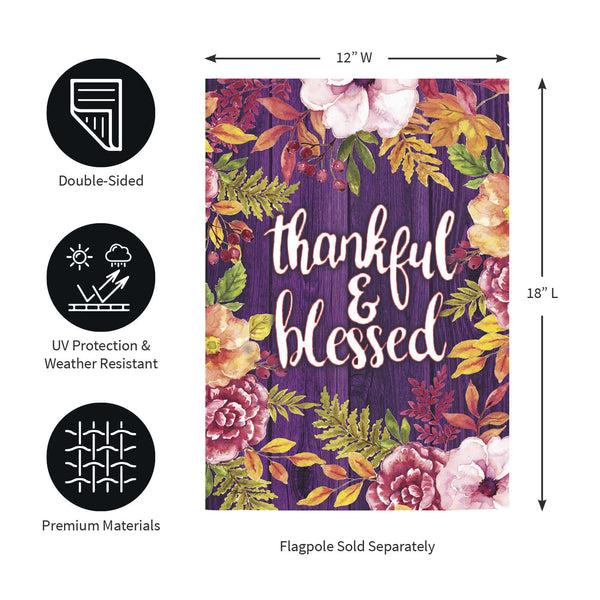 Plow & Hearth Blessed Moire Garden Flag
