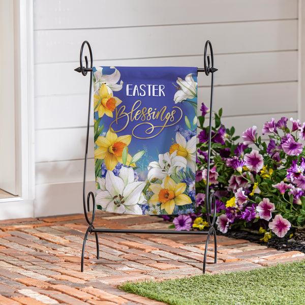 plow & hearth Blessings For Easter Suede Garden Flag