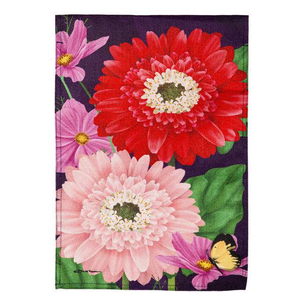 Plow & Hearth Blooming Gerbera Burlap Garden Flag