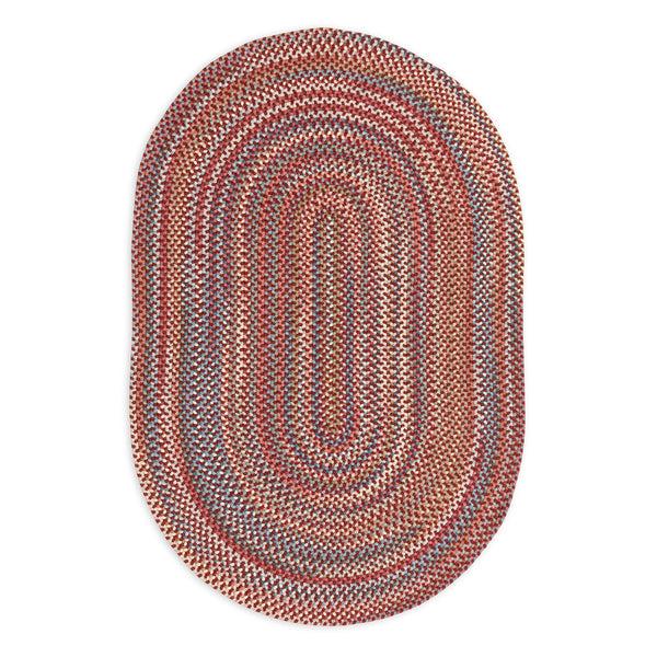 Plow & Hearth Blue Ridge Wool Oval Braided Rug 2' X 3'
