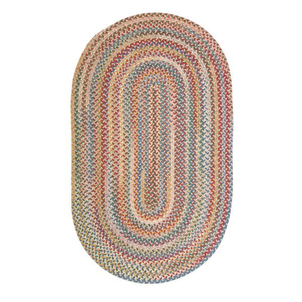 Plow & Hearth Blue Ridge Wool Oval Braided Rug 4' X 6'