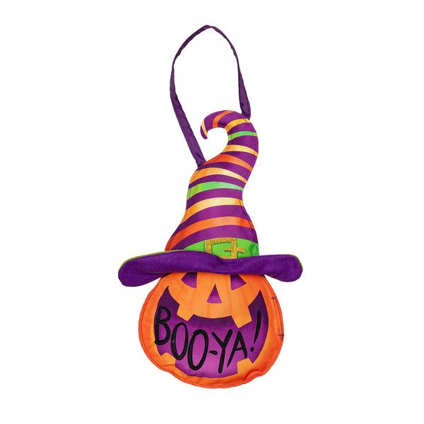 Plow & Hearth Boo Jack Pumpkin Door Decor