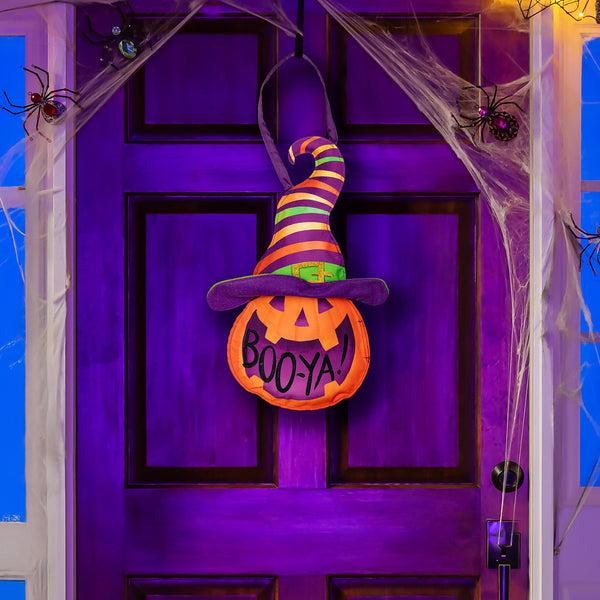plow & hearth Boo Jack Pumpkin Door Decor