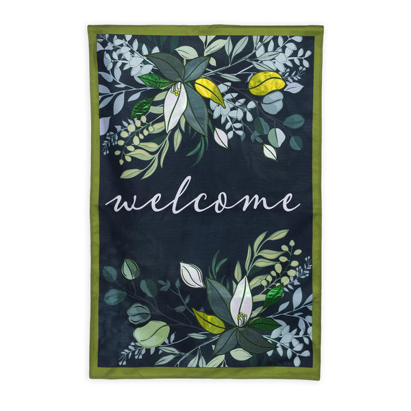 Plow & Hearth Botanical Welcome Estate Flag