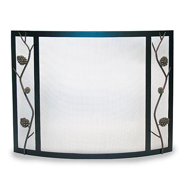 plow & hearth Bowed Pine Cone Fireplace Screen