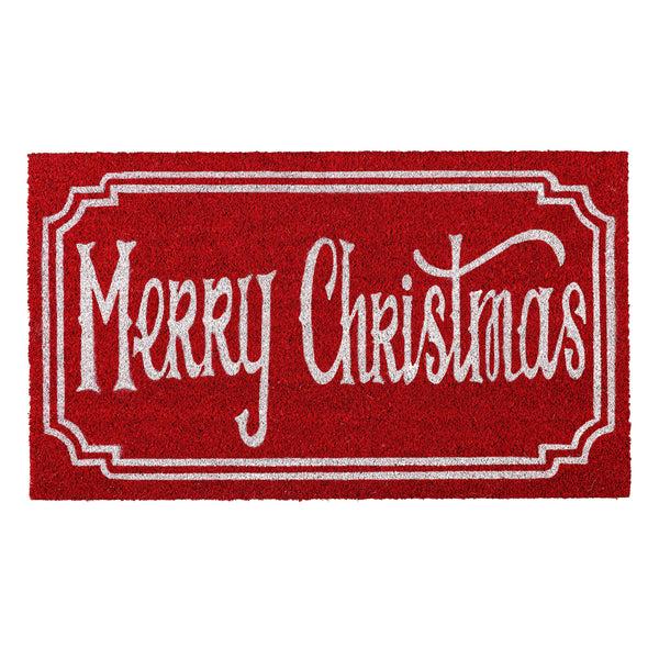 Plow & Hearth Bright Merry Christmas Coir Mat