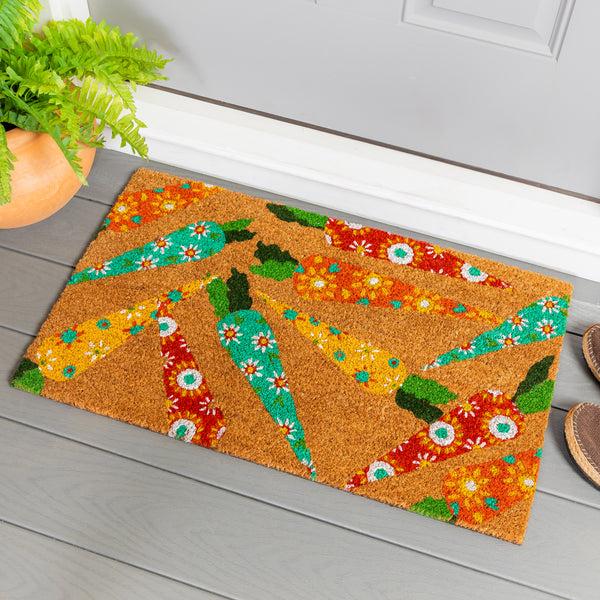 plow & hearth Bunny Bait Bunch Coir Mat